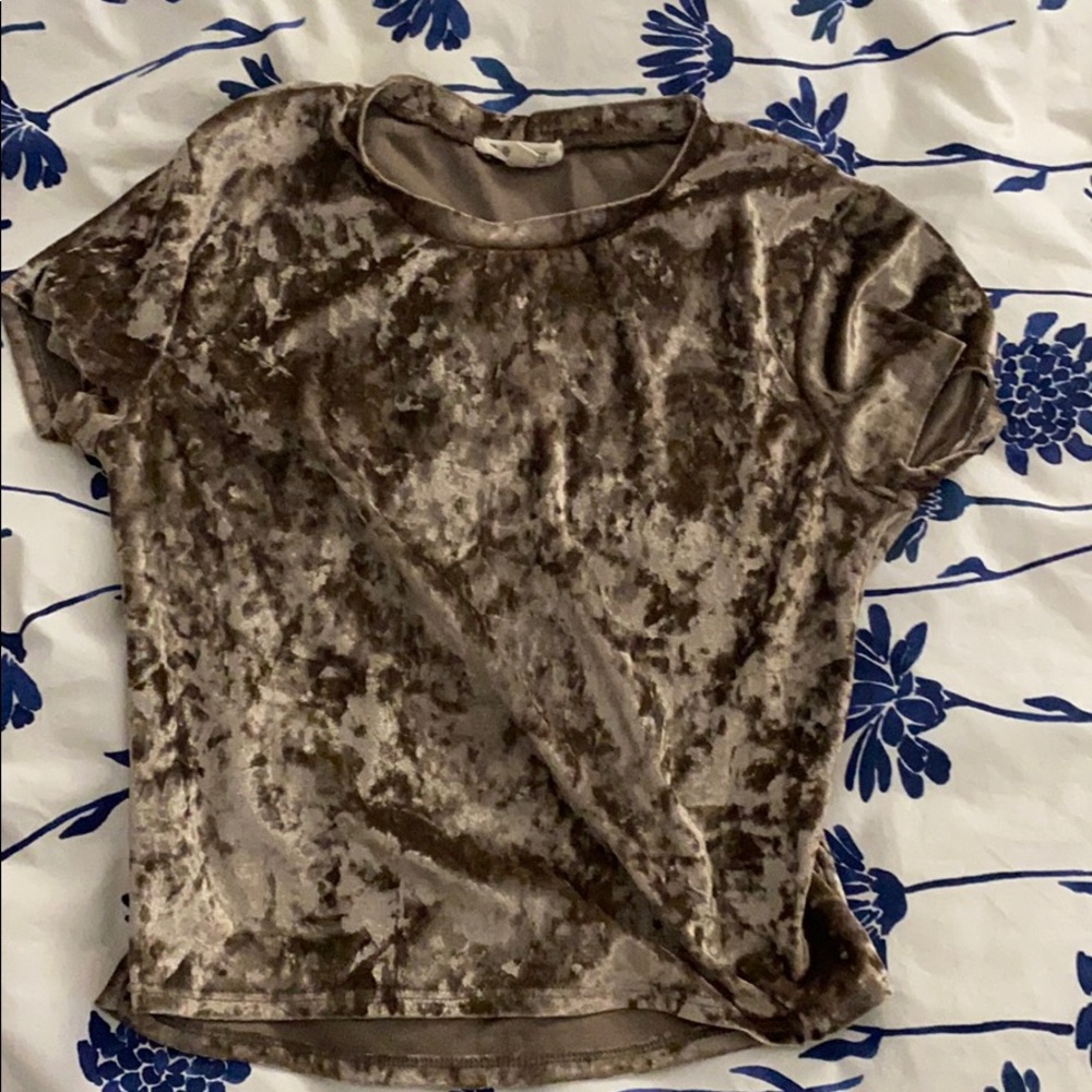 Crushed Velvet Short Sleeve